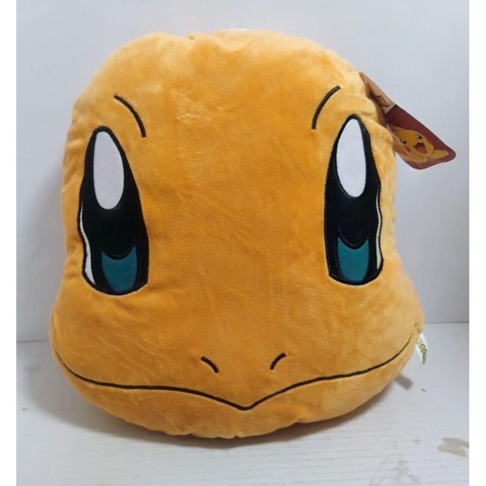 TOY FACTORY GAME FREAK POKEMON CHARMANDER 14” FACE PILLOW PLUSH W TAGS